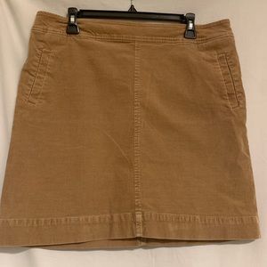 Talbots Corduroy Tan/Gold Skirt Size 14